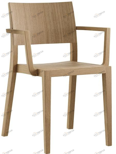 horgenglarus Штабелируемый стул из массива дерева с подлокотниками Lyra 6-550a