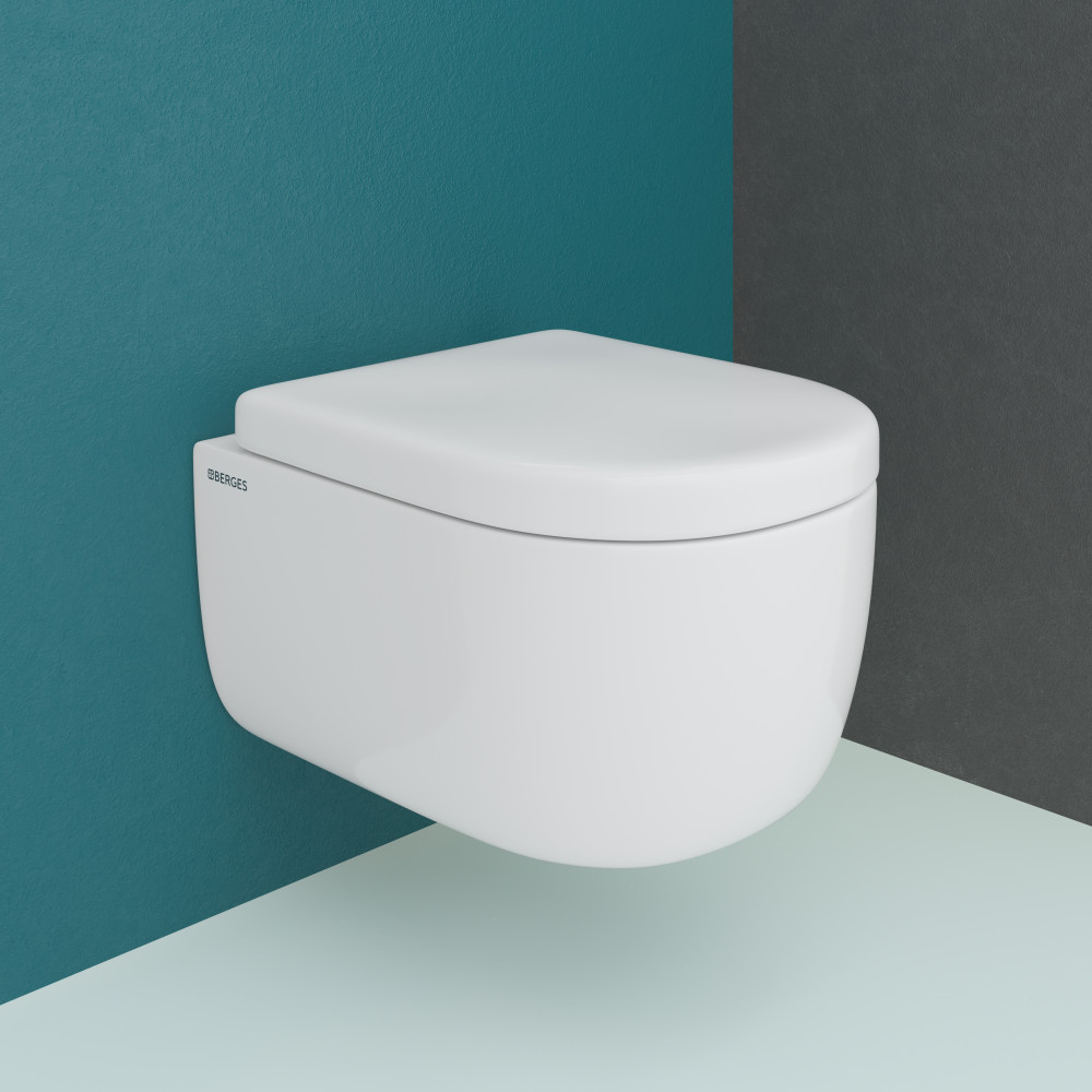082122 Подвесной унитаз настенный Белый BERGES Ego Турция - Вид №1