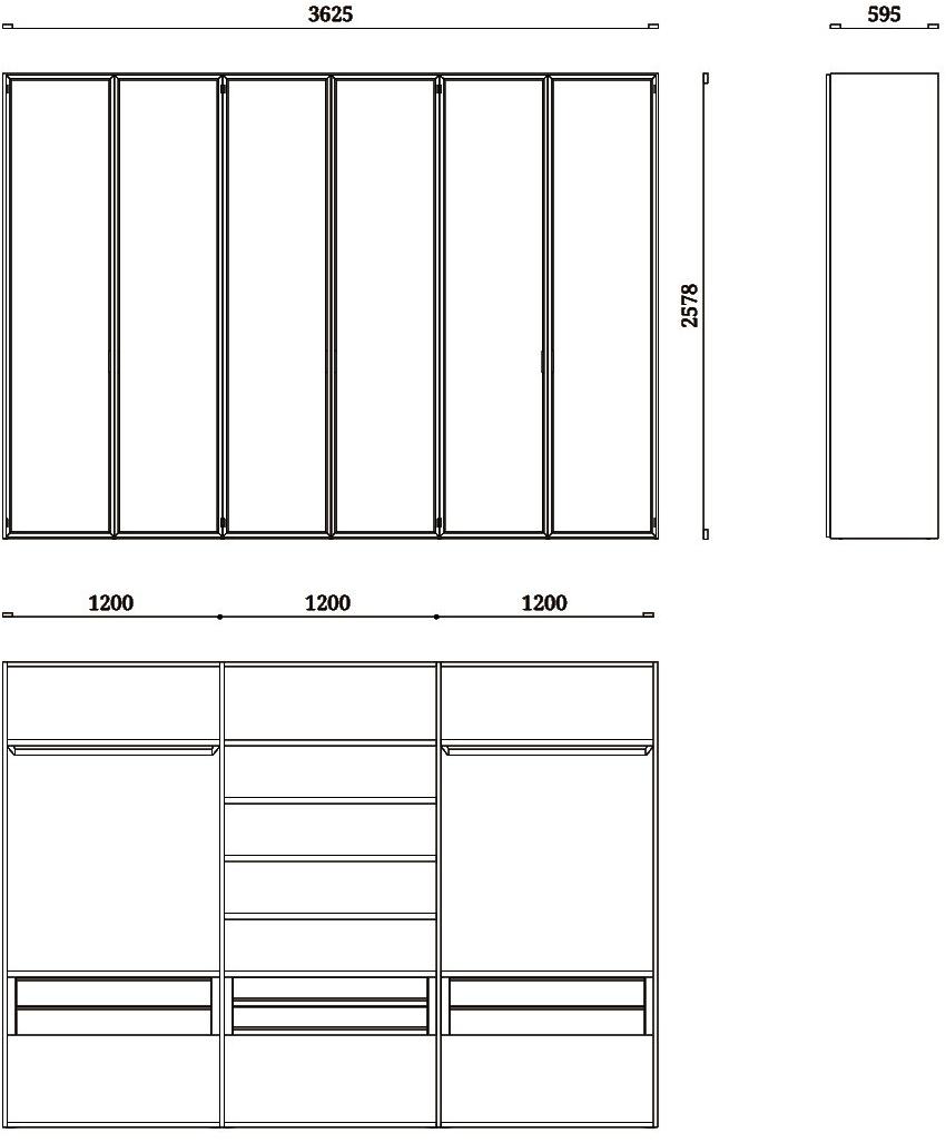 Febal Casa Стеклянный шкаф с ящиками Aurora sun-id-1353361 - Вид №3