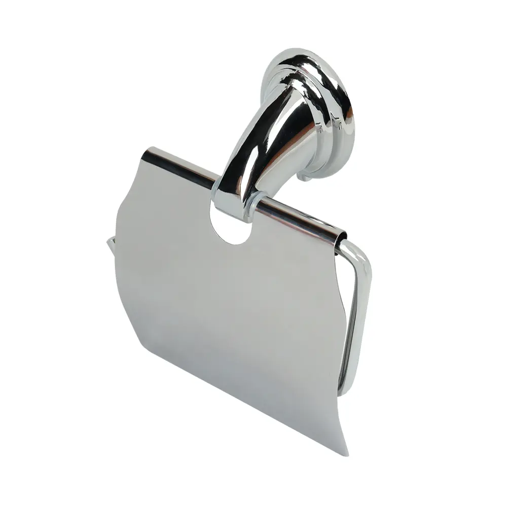 Держатель для туалетной бумаги DELPHINIUM Ханна с крышкой, хром 89379271 STLM-1580536