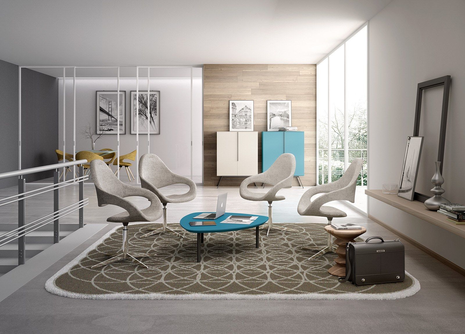 Спицевое кресло из искусственной кожи с подлокотниками Leyform Samba ARCH-00043613 - Вид №1