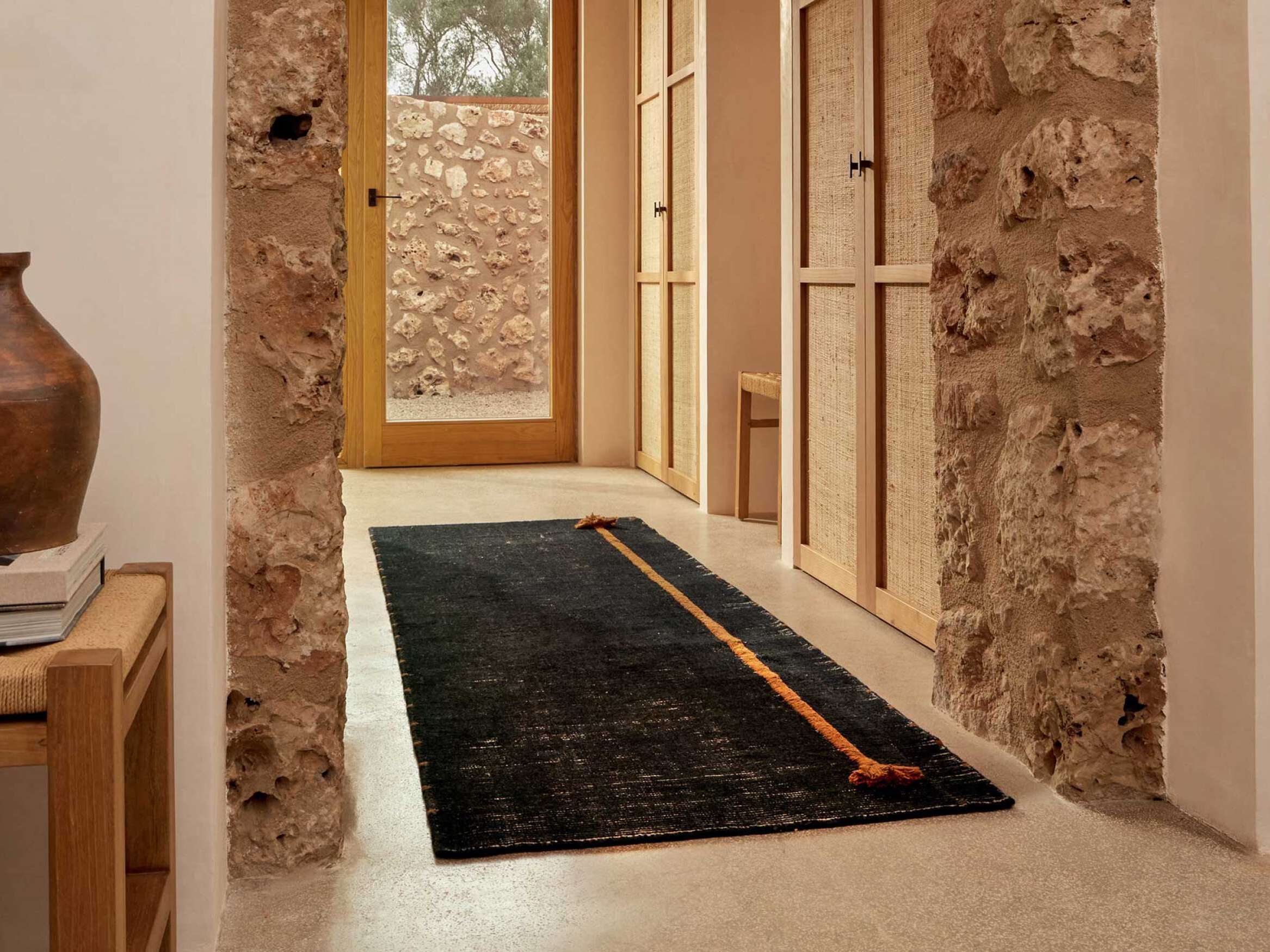 Сплошной цвет ручной работы из шерсти и вискозы Élitis ERNEST ARCH-00079282