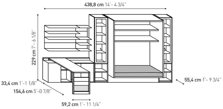 TUMIDEI Оборудованная стена Alcova system sun-id-1387557 - Вид №2