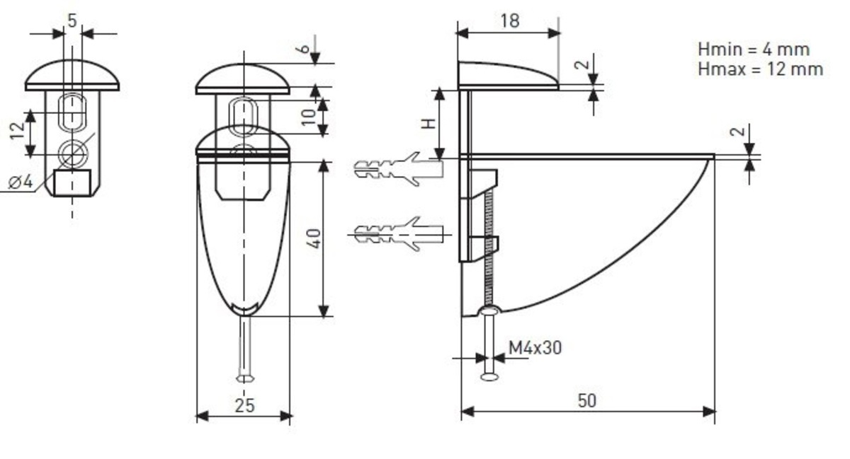 Полкодержатель Jet Пеликан для стеклянных полок в стиле брашированная бронза 89124184 STLM-0078680 - Вид №2