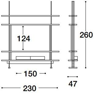 VOLPI Тумба под ТВ с ящиками Luigi volpi Lv-24101 - Вид №2