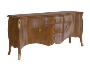 Деревянный шкаф с ящиками