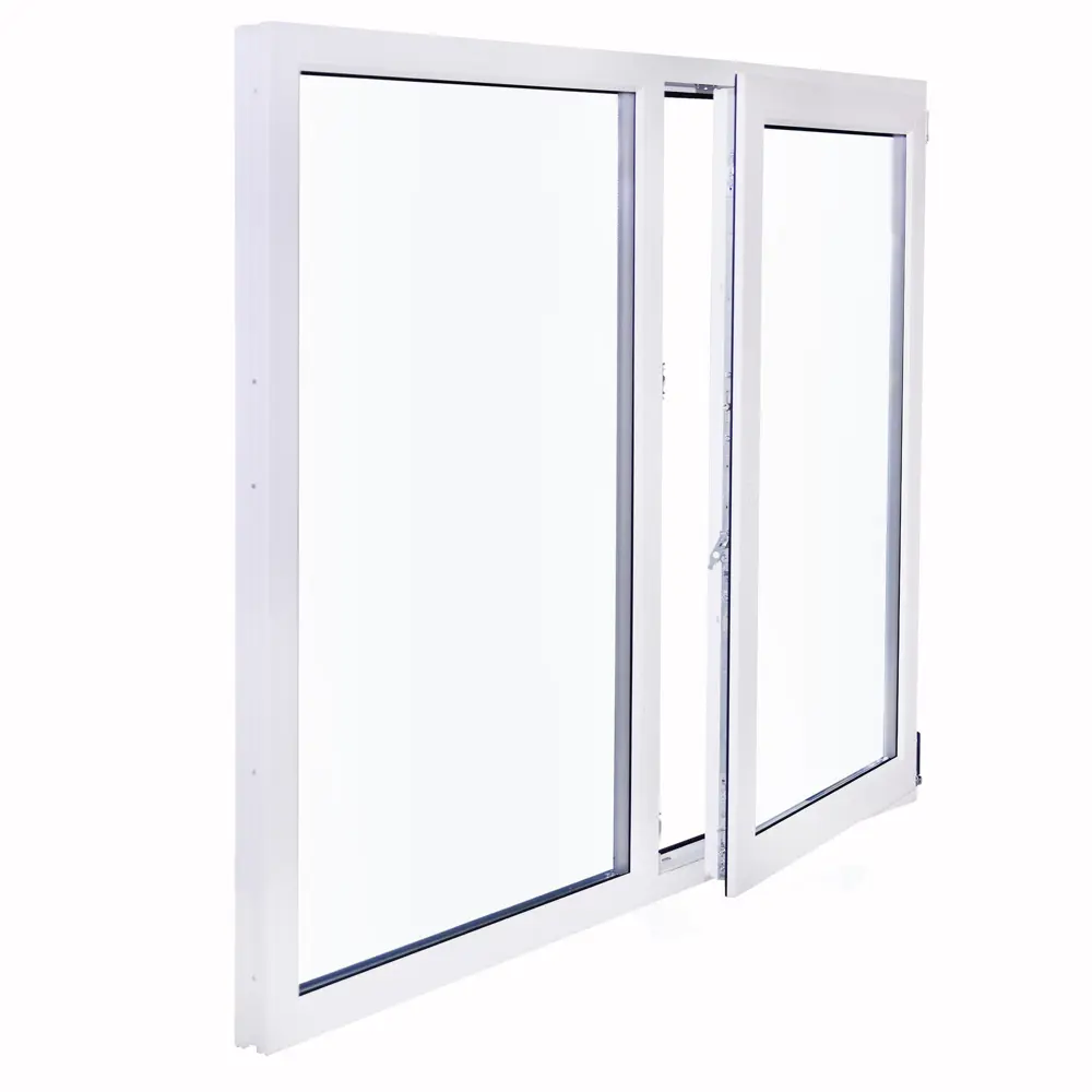 Окно пластиковое ПВХ Deceuninck двустворчатое 1410x1450 мм (ВxШ) двуxкамерный стеклопакет белый STLM-2020797 - Вид №2