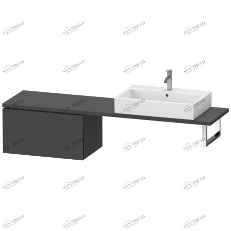 LC584304949 L-Cube Шкафчик для компактной консоли Графит матовый, декор Duravit