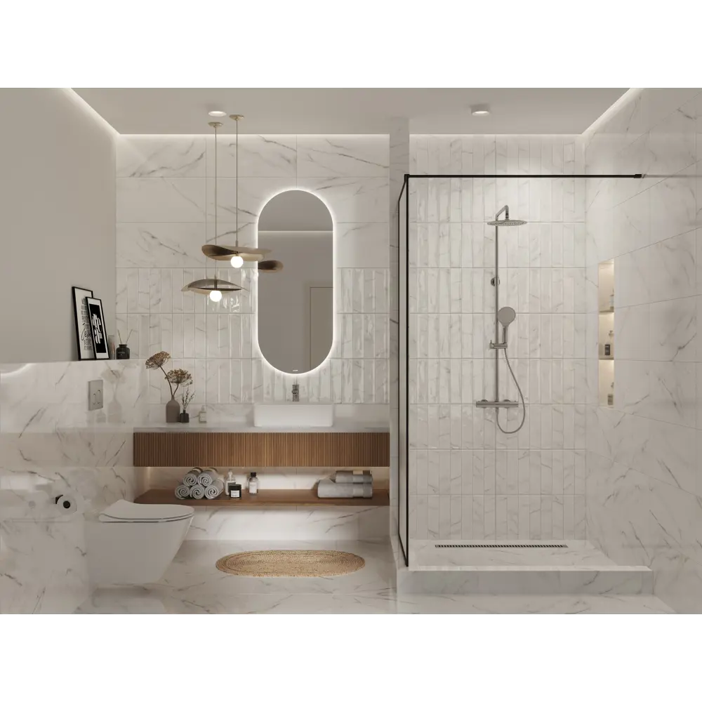 Плитка настенная KREAFORTA Cascada 29.8x59.8 см 1.425 м² глянцевая цвет белый 89440743 STLM-2209723 - Вид №3