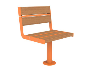 Скамья из окуме со спинкой