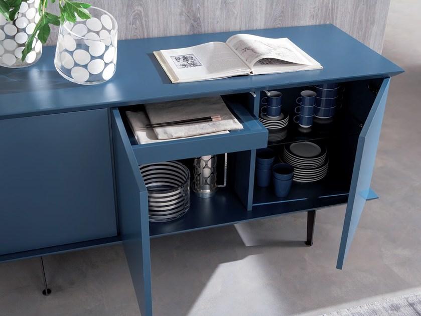 Ozzio Italia Буфет из лакированной древесины с распашными дверцами Brera X302 - Вид №1