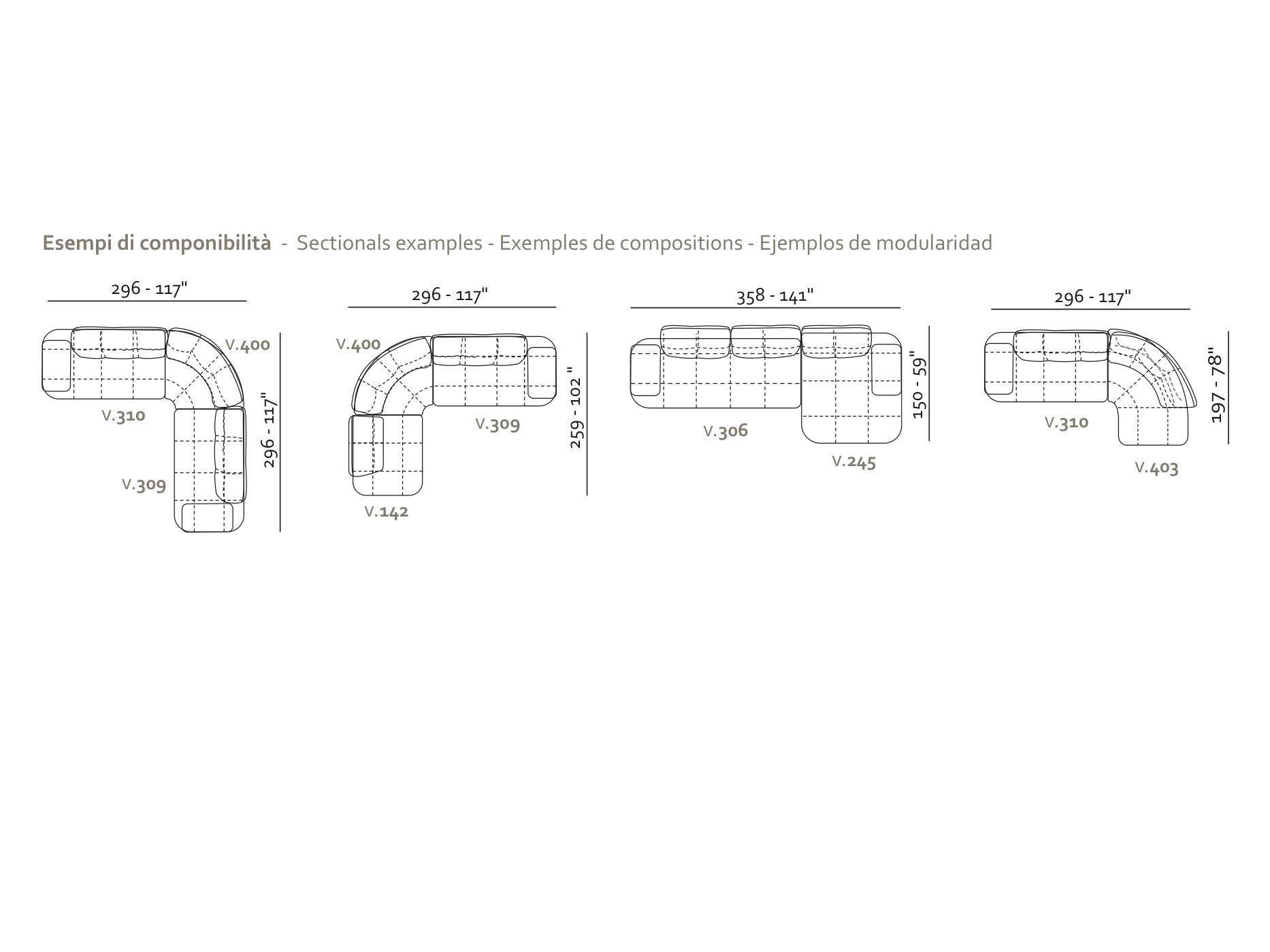 Угловой диван из ткани Max Divani BOGART ARCH-00101336 - Вид №6