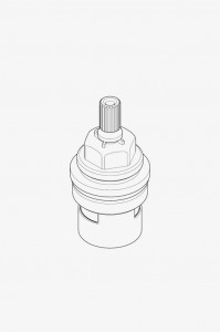 180216 Универсальный картридж с коротким штоком на 3/4 дюйма, повернутый на четверть по часовой стрелке Waterworks