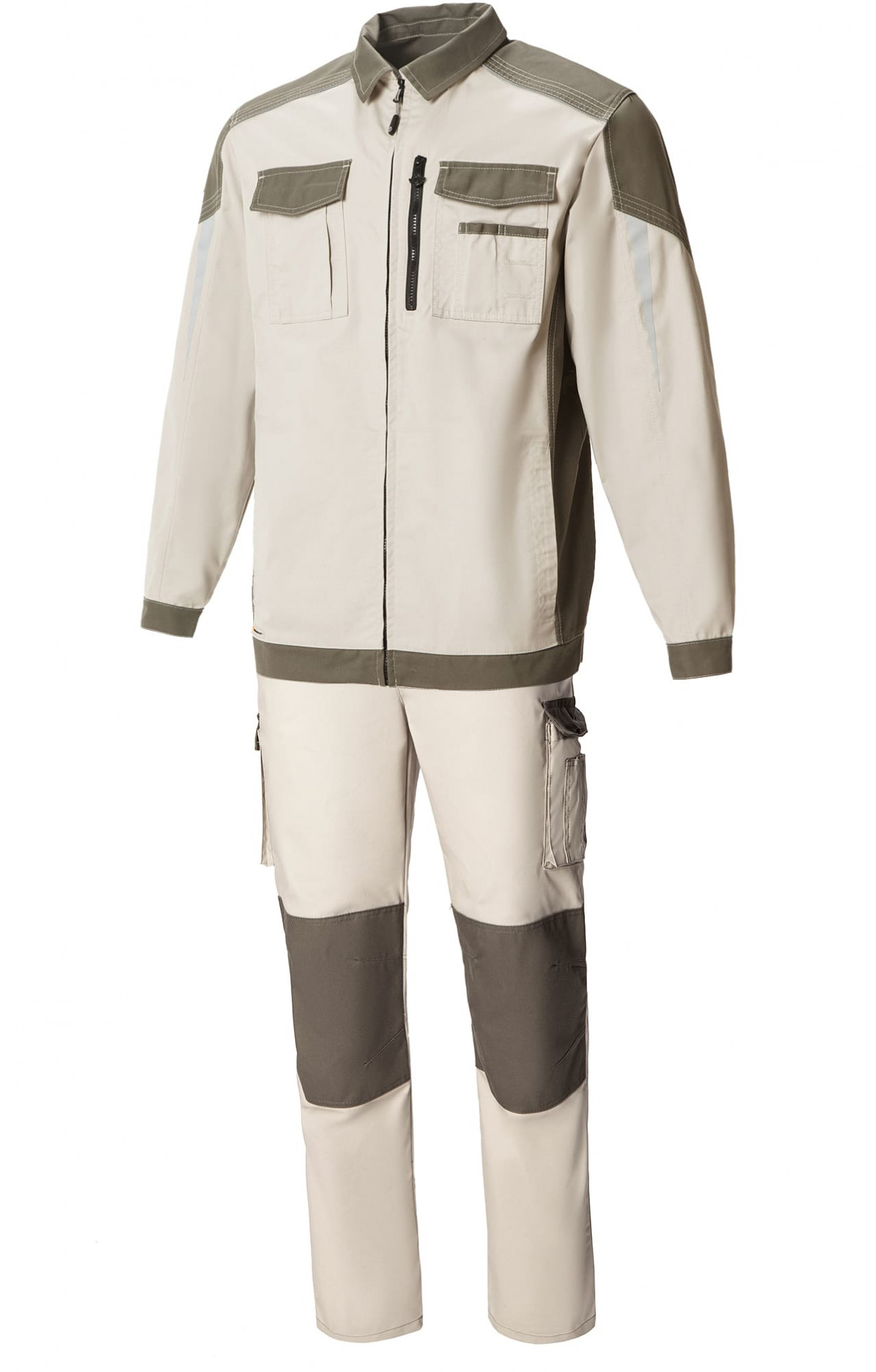 4956813 Костюм  NEW 2 серый песок с серым хаки STATUS  Летняя спецодежда  размер 48-50/182-188 