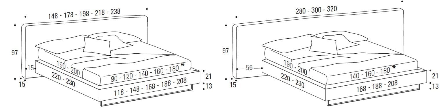 Двуспальная кровать для хранения ткани с мягким изголовьем Felis Bedstories ARCH-00081168 - Вид №23