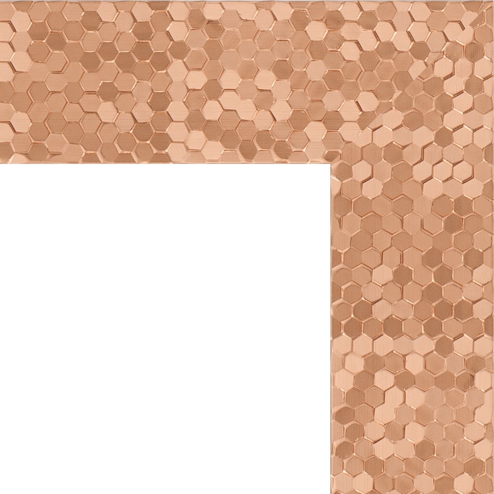 BY 3338 Зеркало в багетной раме - соты медь 70 mm EVOFORM Definite - Вид №5