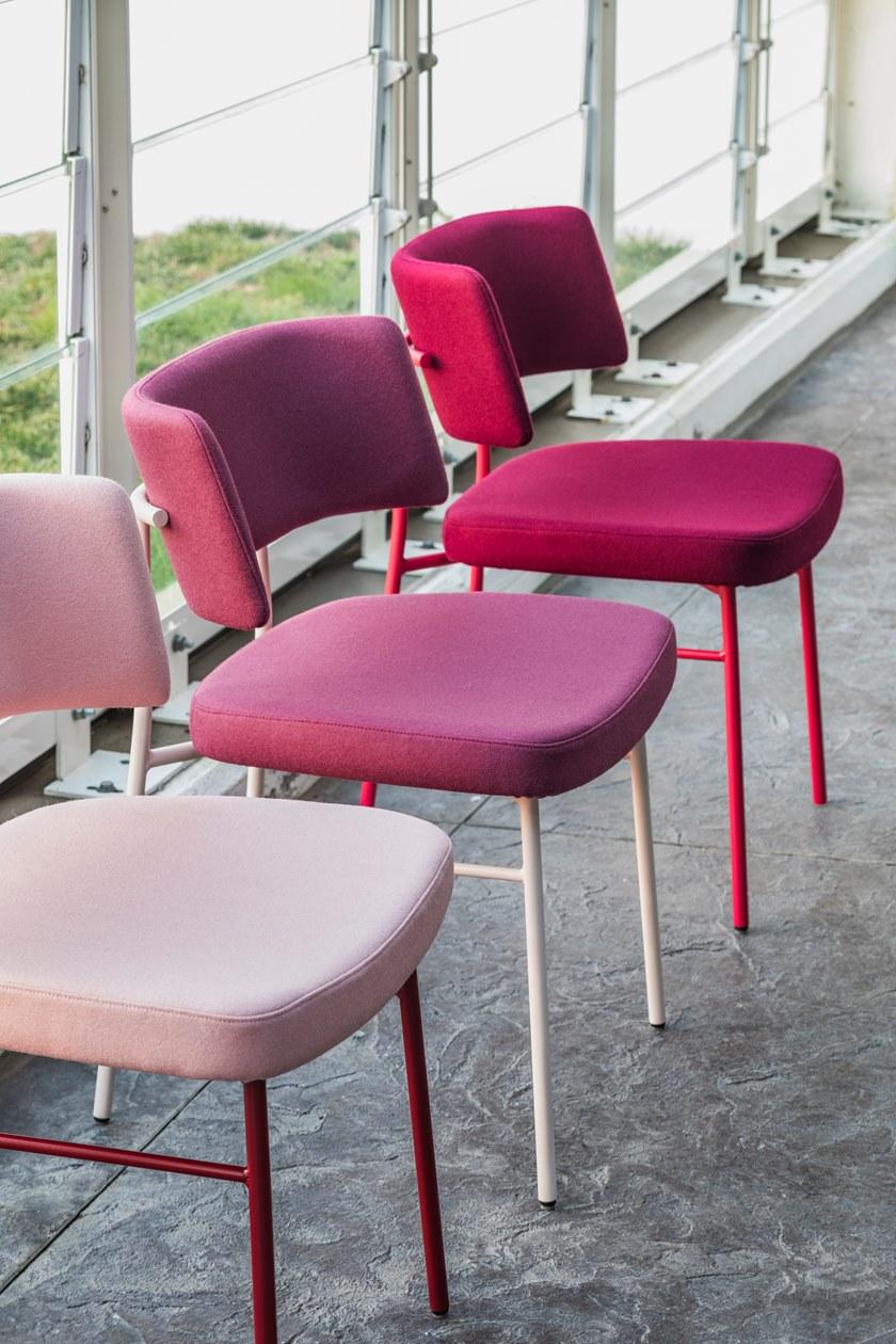 TrabA' Стул с открытой спинкой, обитый тканью Marlen 0161-met-im-marlen - Вид №8