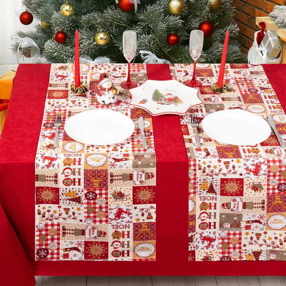 Дорожка на стол "Эльфы", 40x140 см, цвет красный Altali STLM-2076344 - Вид №5