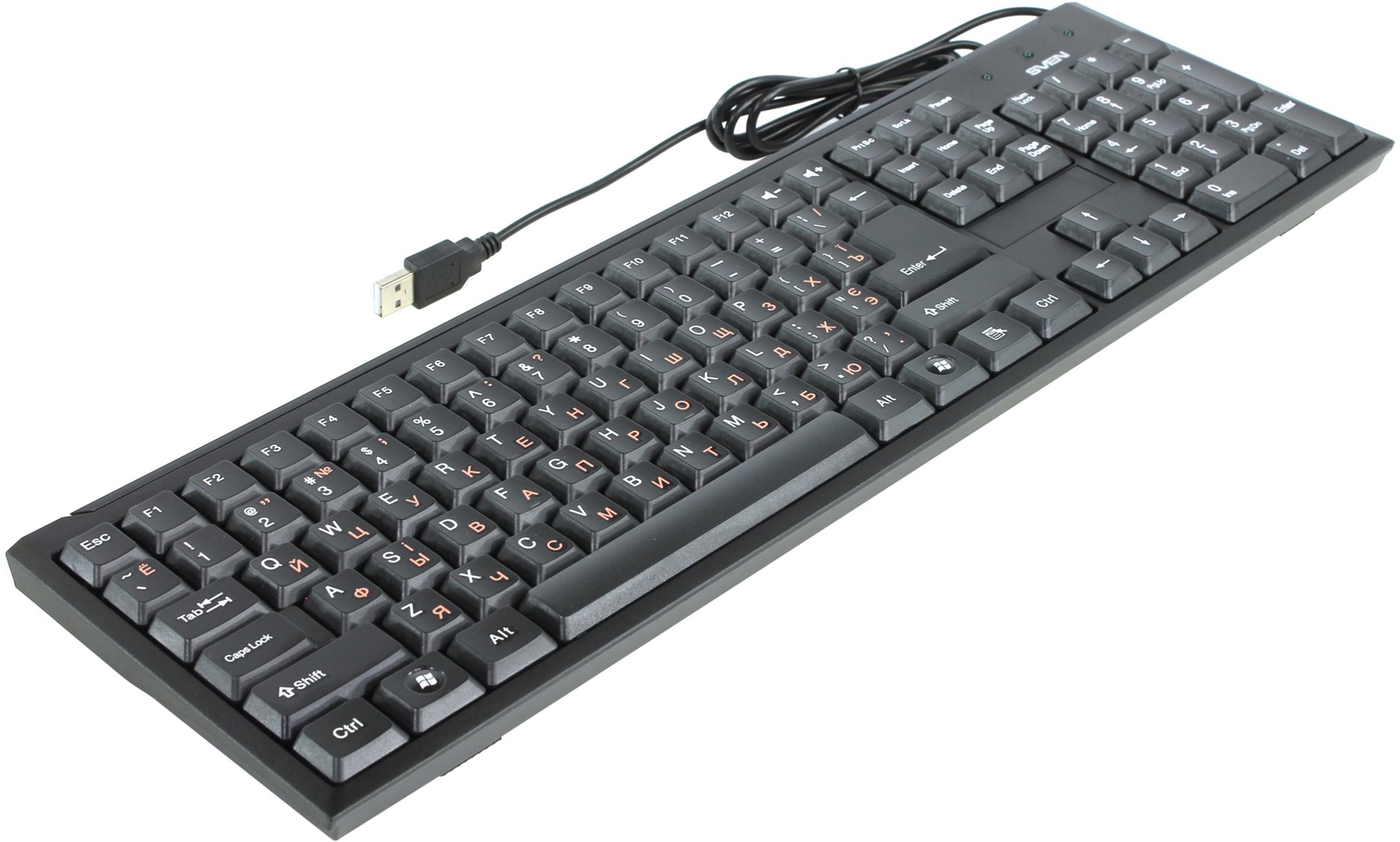 SV-03100303UB Клавиатура standard 303 usb чёрная Sven Santreyd  - Вид №1