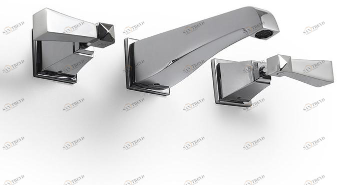 Devon&Devon Смеситель для ванны настенный из латуни с 3 отверстиями Vip time sun-id-1385485