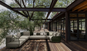 Алюминиевый садовый диван, Sunbrella® и 3-местный Канат