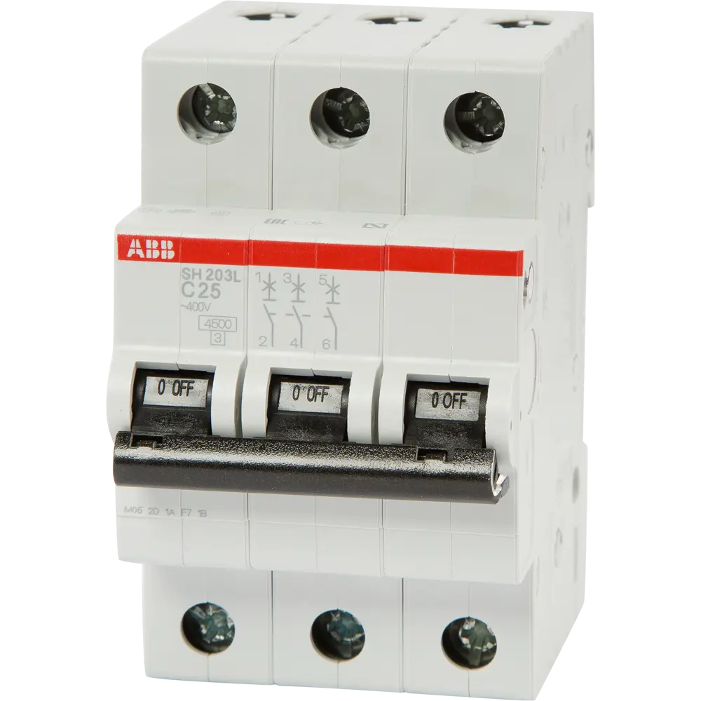 Автоматический выключатель ABB SH203L 3P C25 А 4.5 кА 2CDS243001R0254 10061923 STLM-2124658 