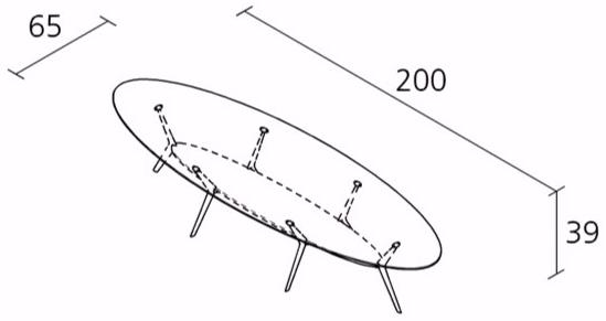 Alias Овальный журнальный столик Biplane sun-id-1400670 - Вид №1