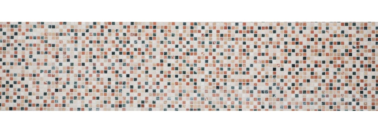 Мраморная мозаика Боттичино, травертин, Красная Верона, зеленые Альпы Mosaix ARCH-00027008