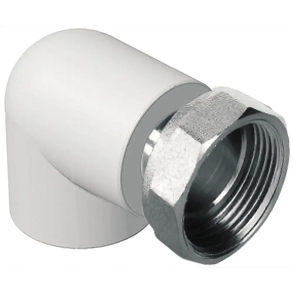 Угловой фитинг Политэк 90° с накидной гайкой для полипропиленовых труб 89422877 STLM-1566225