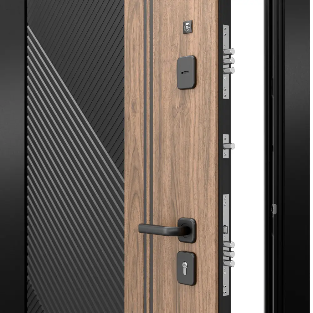 Дверь входная металлическая Браун Скай 95x205 см левая шелк белый с зеркалом TOREX STLM-2201780 - Вид №4