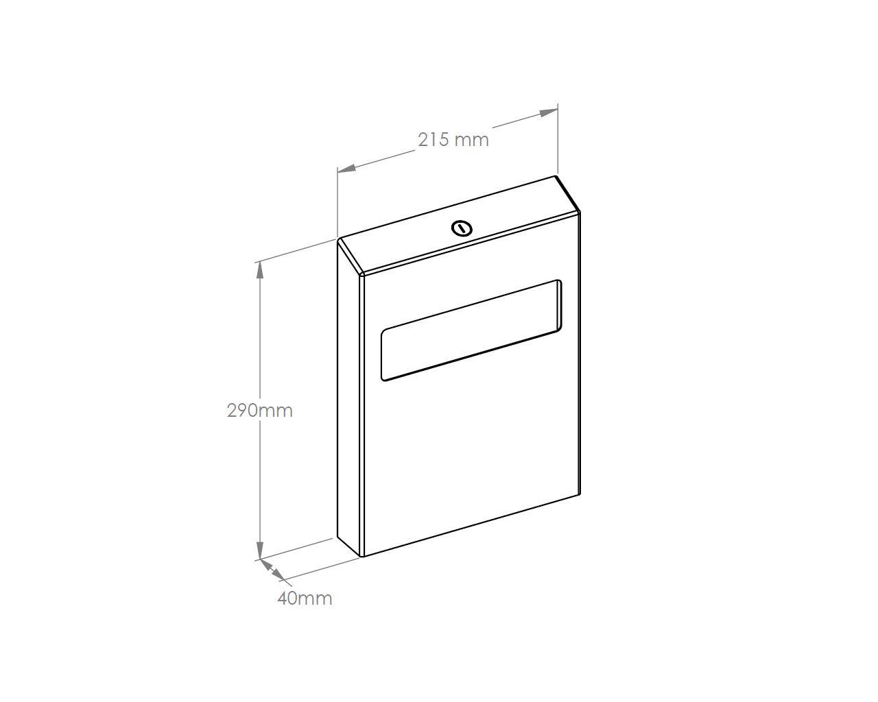GSM001 Держатель сиденья для унитаза STELLA, вместимость 100 бумажных подставок, матовая сталь Merida  - Вид №1