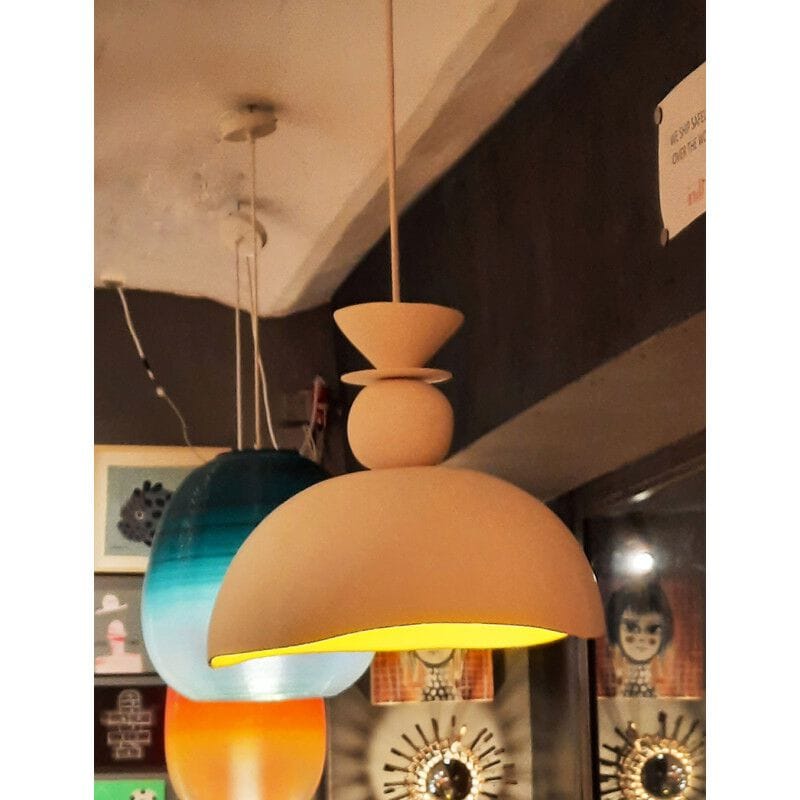 Керамический светодиодный подвесной светильник ручной работы ICI ET LÀ XL WHITE CALIZ ARCH-00044178 - Вид №3