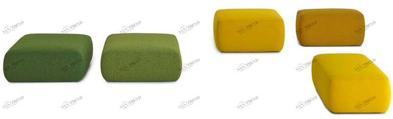 Lapalma Пуф из ткани с огнестойкой набивкой Plus sun-id-1422148