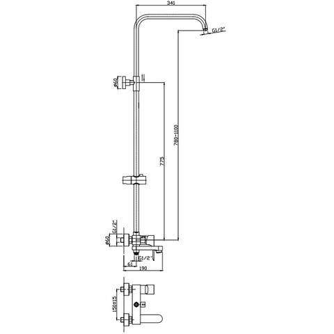 Orange OTTO M22-911cr Душевая система в комплекте Белый sun-id-1516870 - Вид №10