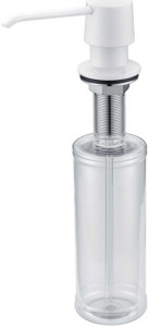 Встраиваемый дозатор ZorG Inox ZR-20 WHITE для жидкого мыла, белый