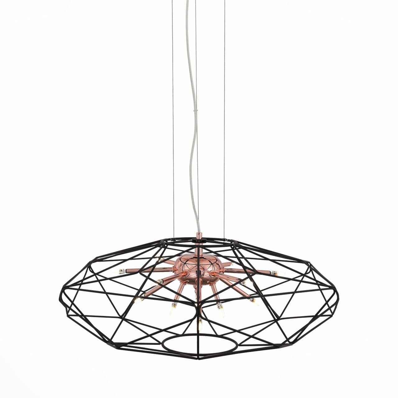 Подвесная светодиодная люстра ST Luce Galassia SL949.203.12 ST LUCE ДИЗАЙНЕРСКИЕ, GALASSIA RED GOLD 108714 Черный  - Вид №1