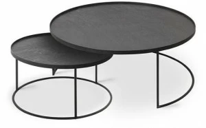 Ethnicraft Круглый деревянный журнальный столик для гостиной  20329, 20726