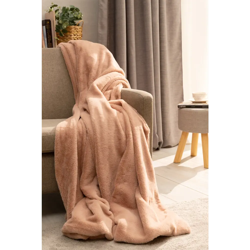 Плед Inspire Enalie Bistro 5 200х220 см полиэстер цвет светло-розовый 82560496 STLM-2107612  - Вид №6