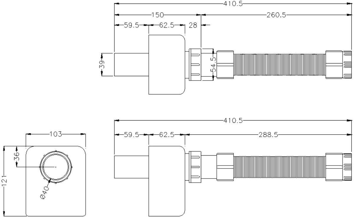 Ponte Giulio Сифон для умывальника Standard H51has03 - Вид №1