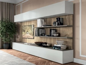 Febal Casa Оборудованная лакированная стена с тумбой под телевизор