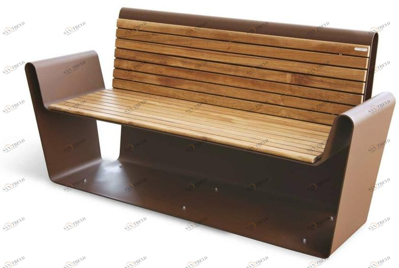 Metalco Скамья Corten ™ с подлокотниками sun-id-1497452
