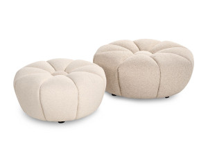 Круглый пуф из ткани