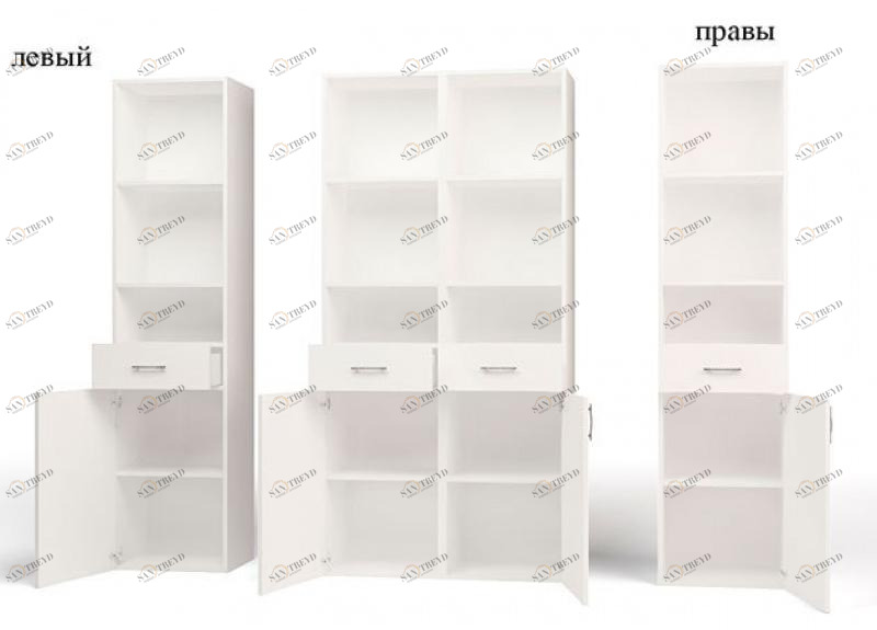 Стеллаж узкий ABC-KING Formula левый белая 4631148150379