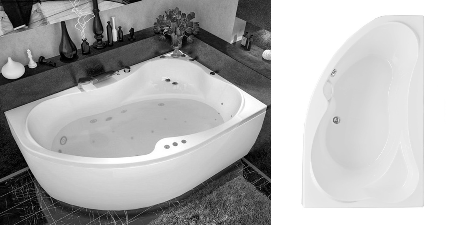 Акриловая ванна Aquanet Capri 160x100 R 00174406 - Вид №3