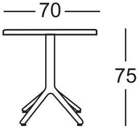 SCAB DESIGN Квадратный стол с основанием 4 звезды sun-id-1440187 - Вид №6