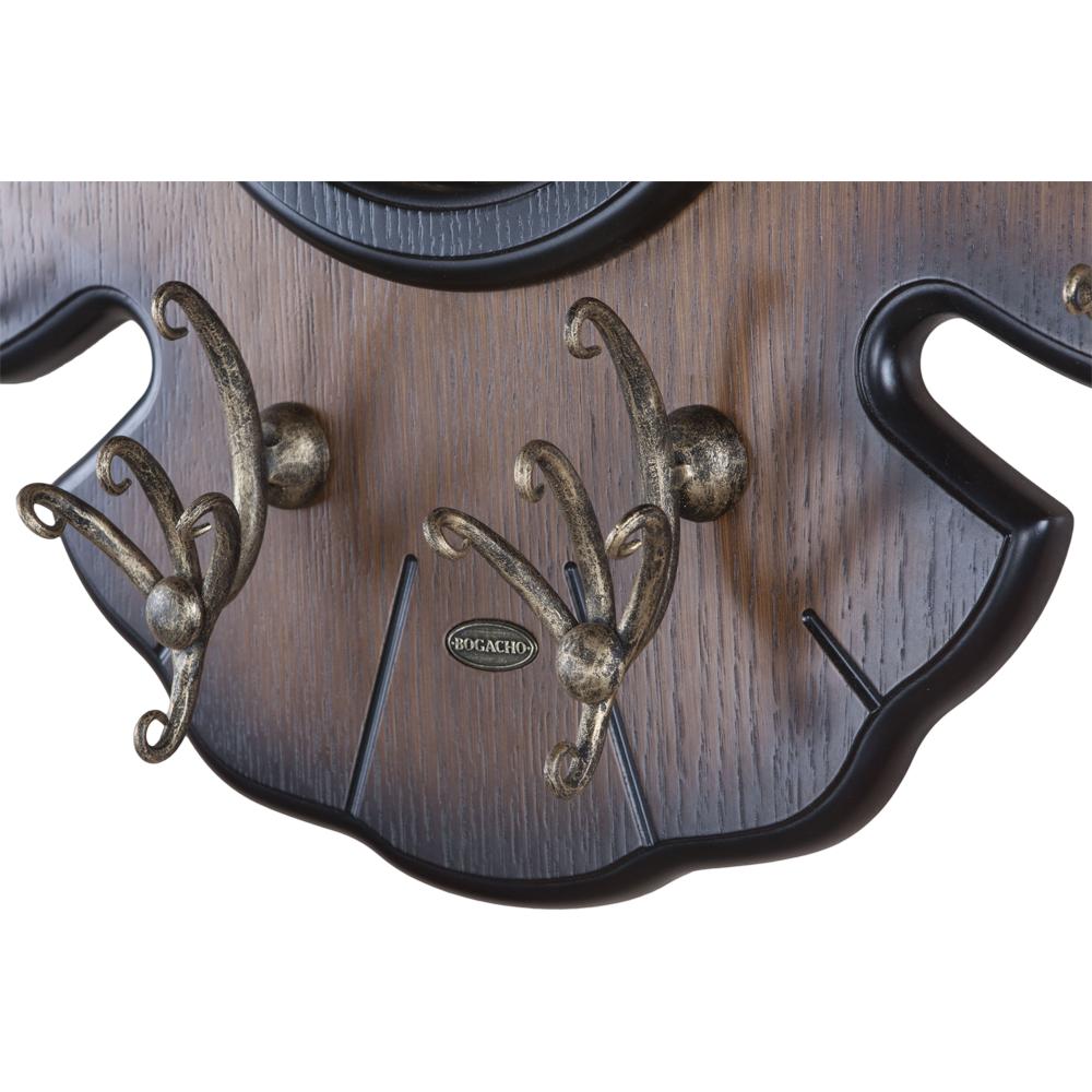 11507 Вешалка настенная Bubo Орех Бронза BOGACHO 4627138184769 - Вид №4