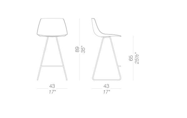 Высокий табурет со спинкой Lapalma MIUNN ARCH-00059030 - Вид №5