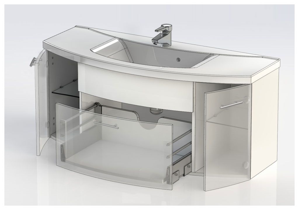 Тумба под раковину Aquanet Тренто 120 белый sun-id-270670 - Вид №7