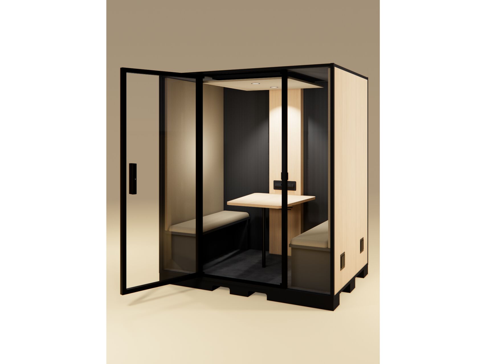 Акустическая офисная кабина со встроенным освещением Blabla-Cube Indus ARCH-00080944