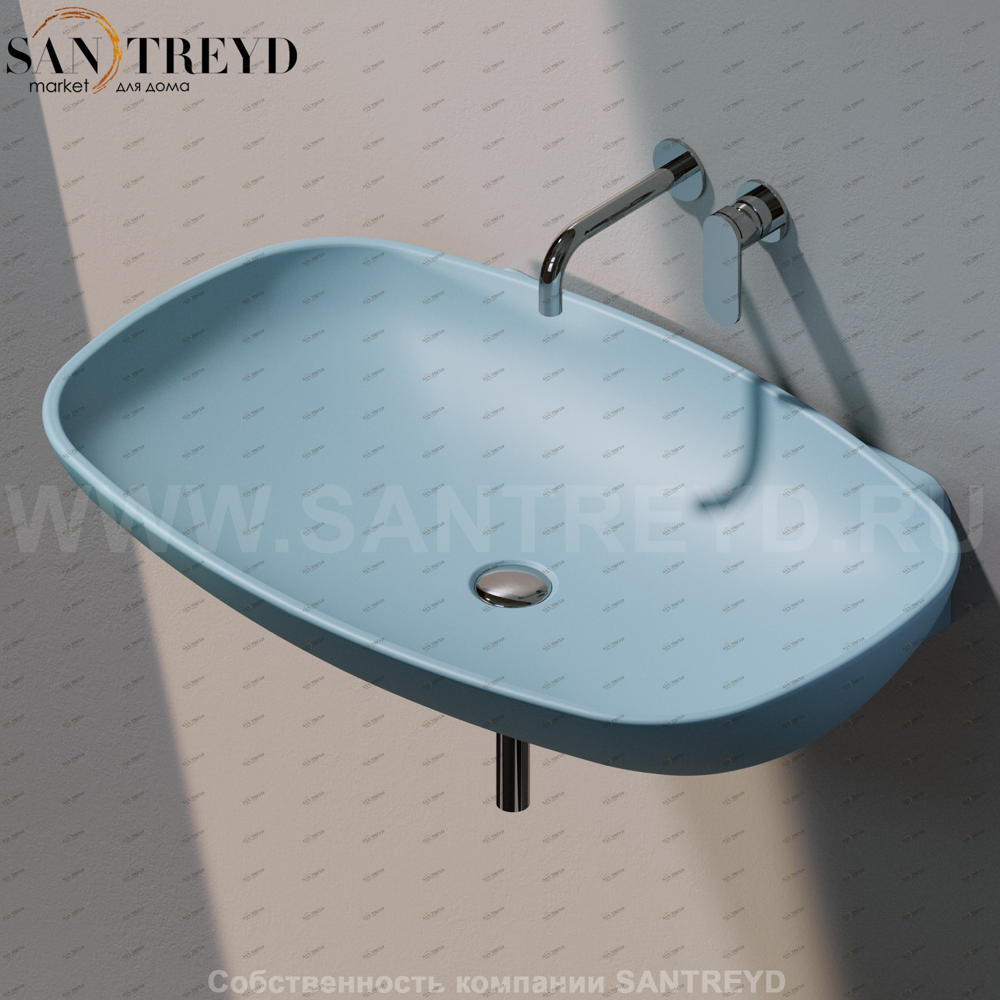 ND5080.5014 Подвесная раковина настенная прямоугольная Ceramica Flaminia Nuda